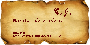 Magula Józsiás névjegykártya